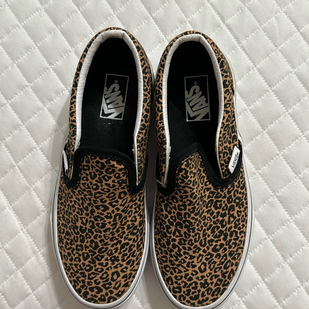 Vans Classic Slip Classic Leopard Black Youth Little Kids Sneakers Size 2